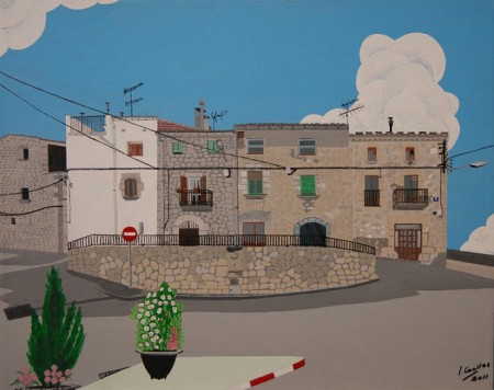 Calle del Horno de La Floresta (Lleida) - pintura acrílica de 40x50 cms sobre lienzo - PVP 100 €